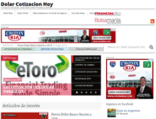 Tablet Screenshot of dolarcotizacionhoy.com.ar